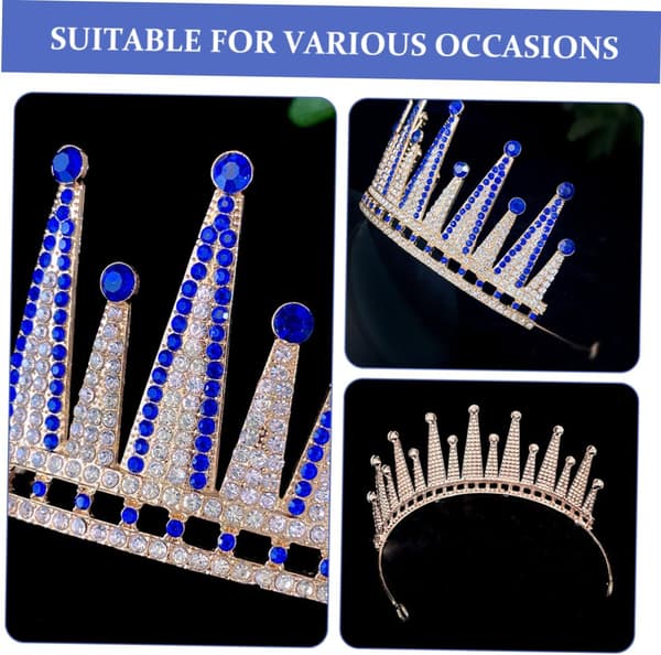 Imponerende barokk rhinestone krone bryllup tiara hodeplagg brudekrone bryllup brude