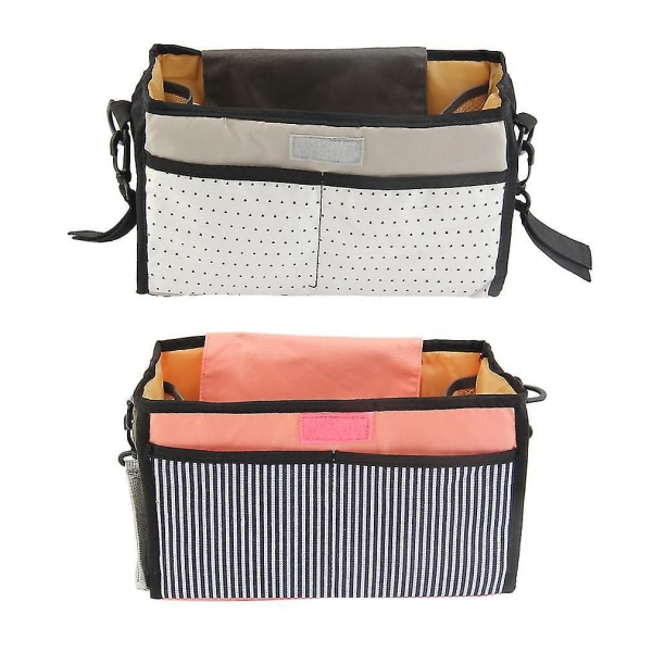 Dot Stripe Barnevognpose Organizer Baby Carriage Pram