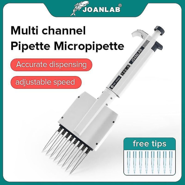 Joanlab Multikanal Pipette Justerbar Mikropipette 8 Ch