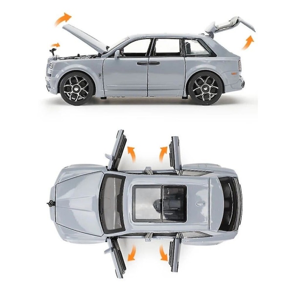 1:32 Rolls Royce Cullinan SUV Bilmodel Legetøj Die-Cast Alloy Simuleringskøretøjer Lyd Lys Bil Legetøj Til Drenge Børn Samlinger Black