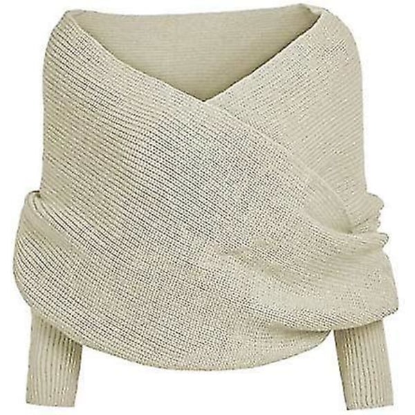 1 bit stickad sjal halsduk Långärmad Unisex Cape Sweater Wrap