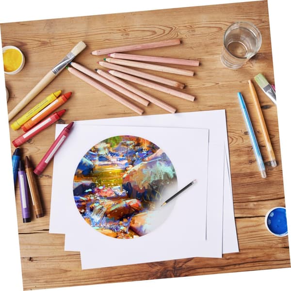 50 stk. runde hvide kartonpapir 36 cm DIY malerkarton