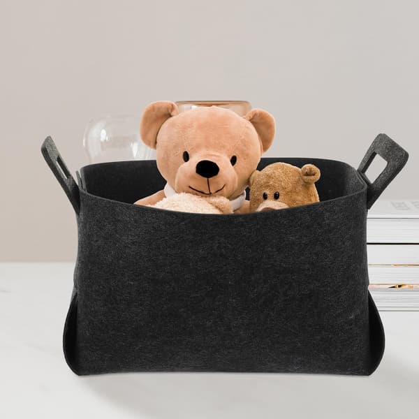 Tvättkorg Organizer Förvaringshållare 36 * 25 * 23cm Polyester Vikbar
