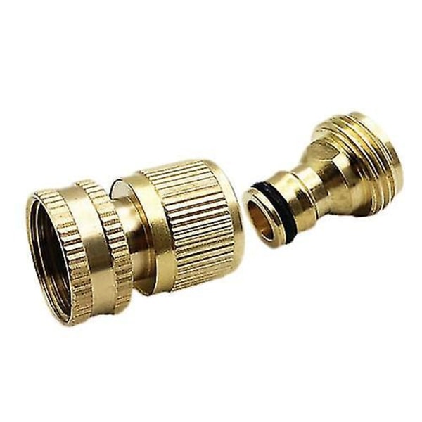3/4' Trädgårdsslang Snabbkoppling Vatten slang Passar Mässing Hona Hane Koppling (guld)(1st)