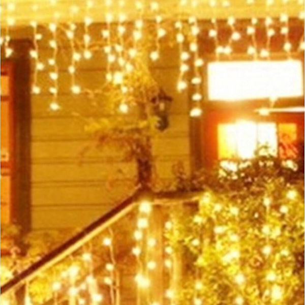 4m Jouluvalosarja Verho 96 LED:tä Jääpuikkovalot 8 Tilaa