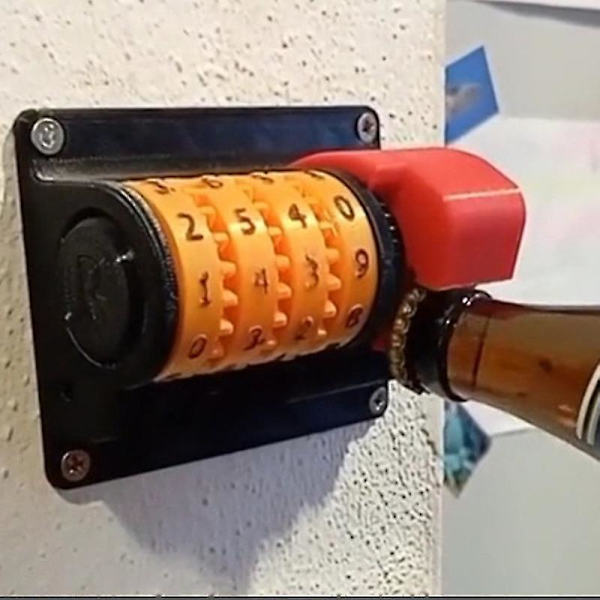 Kreativ Manuel Flaskeåbner Væghængt Øl Korketrækker (1 stk - orange)