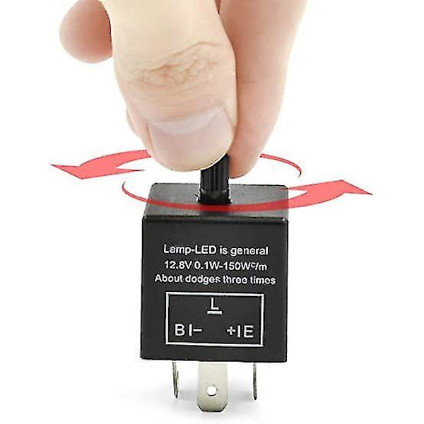 3-nastainen moottoripyörän vilkku rele LED 12v säädettävä vilkku
