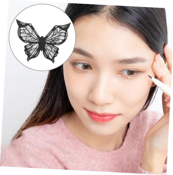 Eyeliner Stencil Sommerfugleformet Makeupværktøj Silikonemateriale til Begyndere