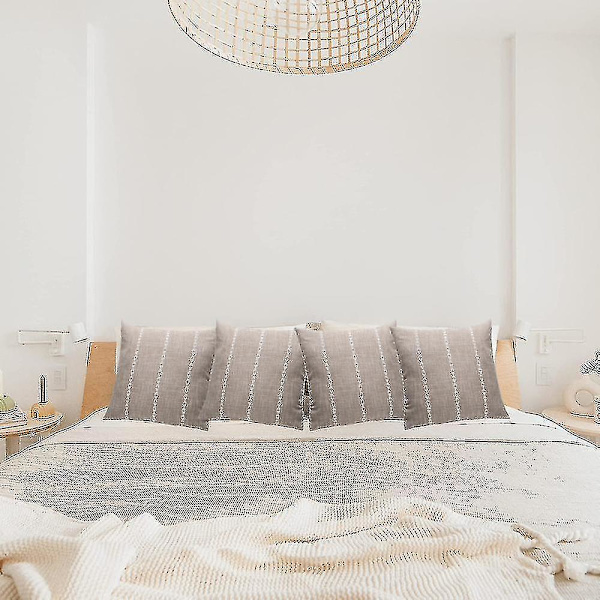4 stk Geometriske Putetrekk Rutete Putetrekk Stue Sofa