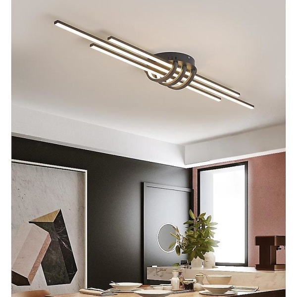 80cm LED Taklampe Geometrisk Design Svart Hvit Minimalistisk