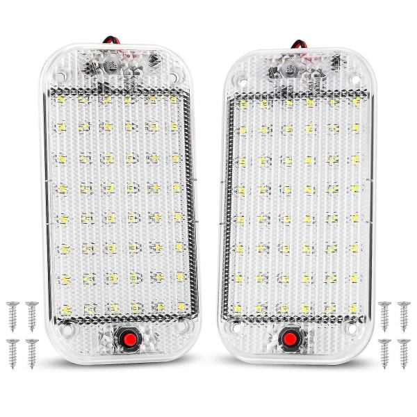 LED Innvendig Lys 10w 48 LED Universal Sterkt Innvendig Lys Med På/Av Bryter 2stk