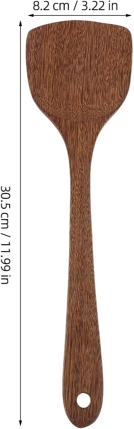 Träslev Serveringsverktyg Wokspatel Redskap 31,75 cm Kycklingvinge Trä Repfri Mångsidig Design
