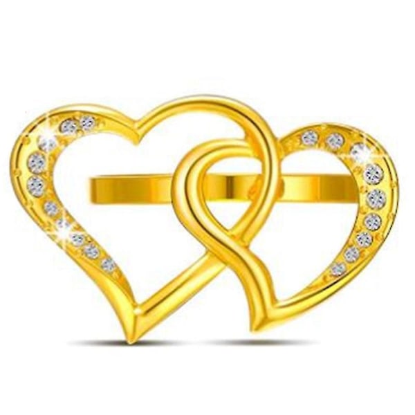 12 stk Valentine Servietring Spænde Holder Hjerte Love Servietring Dobbelt Hjerte Servietringe Metal Na