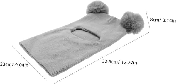 Vintermössa med öronvärmare, mjukt garn och tofs, stickad mössa