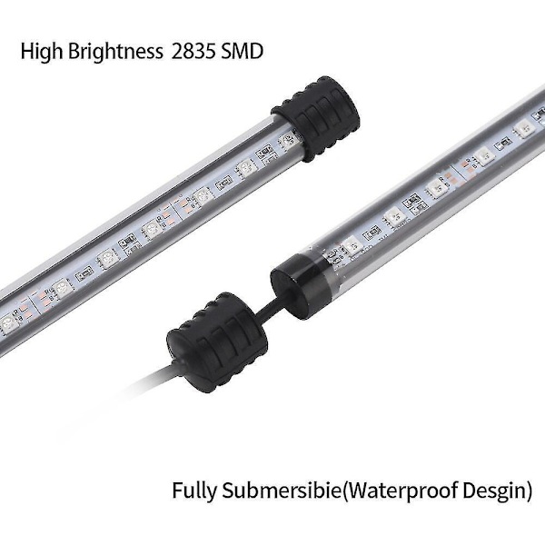 RGB Akvarielys 18-57cm Fjernbetjening Dykkerlampe