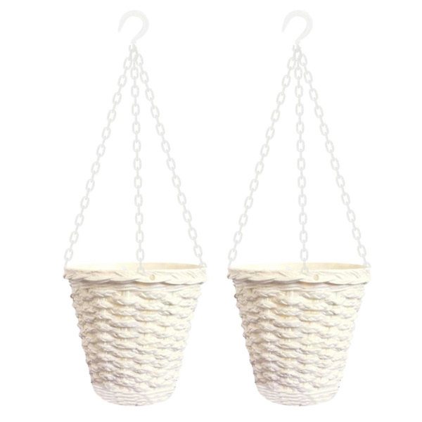 2-pack Hängande Planterkorg Dekorativ Utomhus