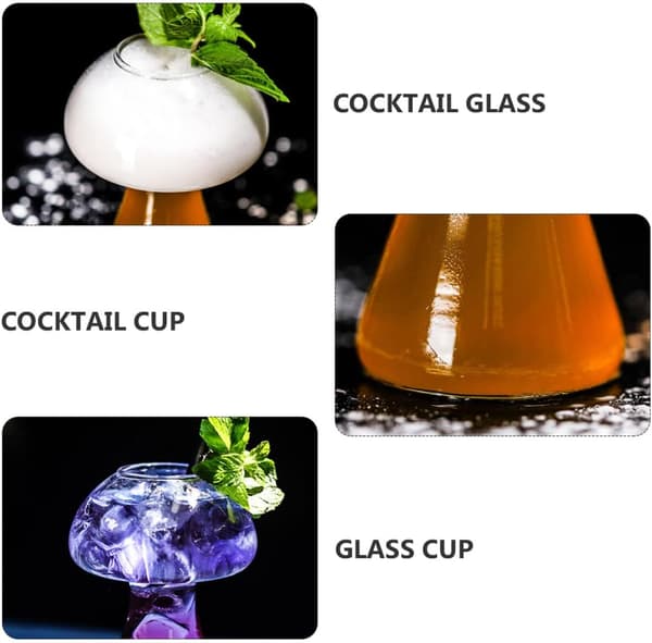 Svampcocktailglas och 280 ml dricksglas med stabil placering och slät koppmun