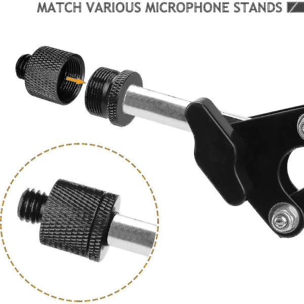Mikrofonstativsskruvadapter 5/8 till 1/4 och 5/8 till 3/8