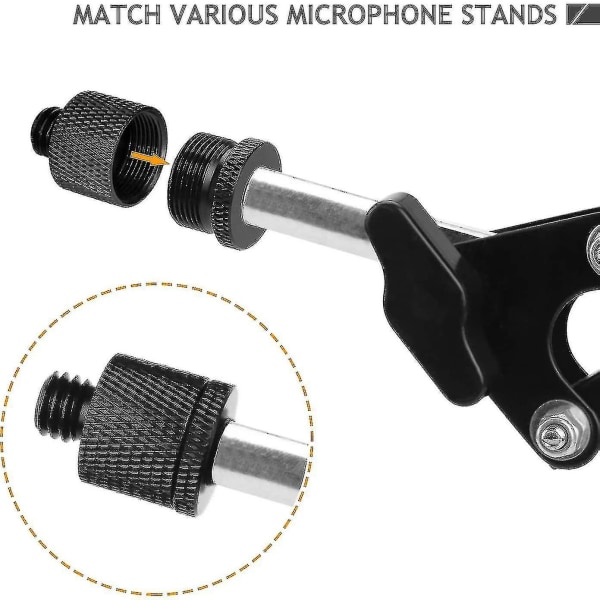 Mikrotrådsskrueadapter 5/8 til 1/4 Adapter og 5/8 til 3/8 Adapter