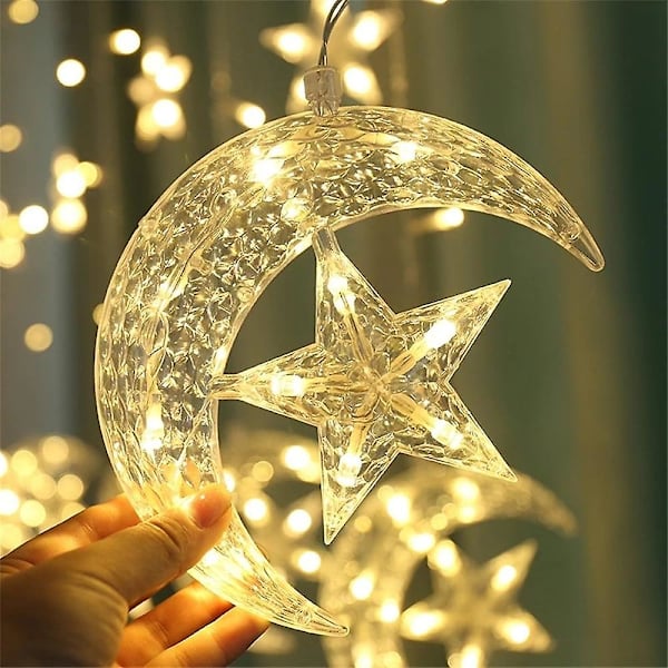 Ramadan Eid Lys 8.2ft Stjernevindu Gardinlys