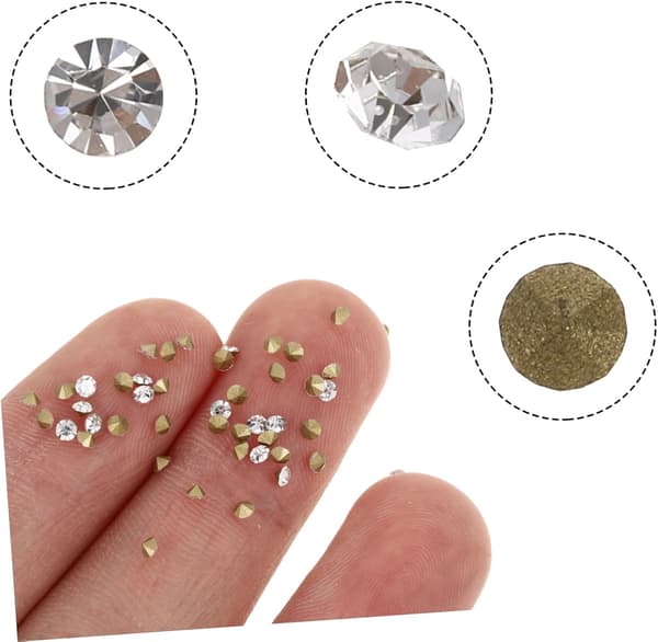 1 pose kvalitetsmateriale neglekunstspids bund rhinsten til DIY neglekunstdekorationer
