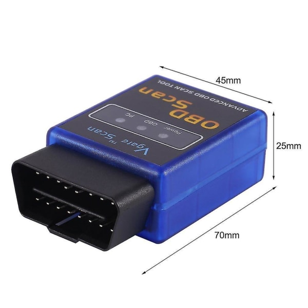 Mini ELM327 Bluetooth OBDII Autoscanner B06 Diagnostisk