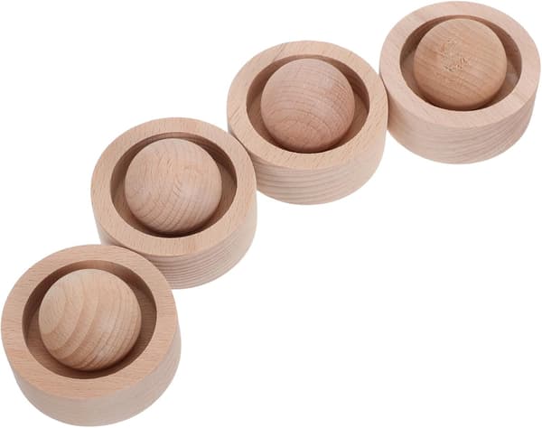 4 st. aromaterapidiffusorbollar i bokträ, minioljediffusor