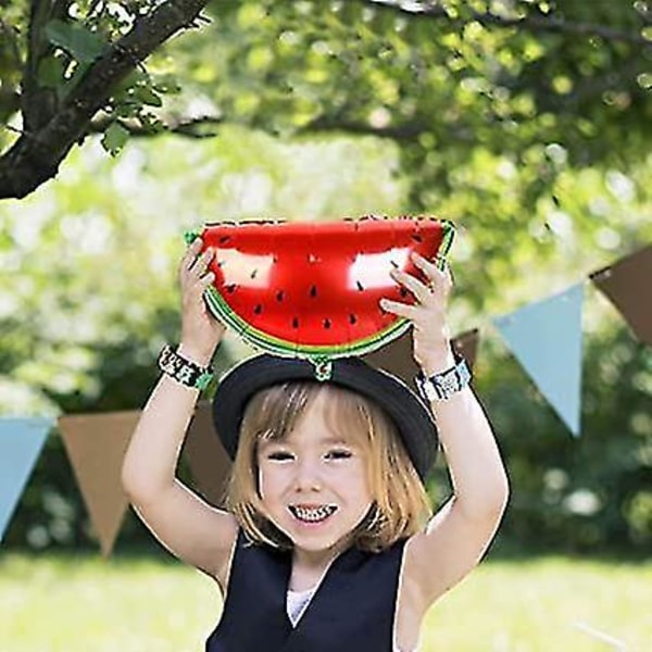 Girl folie ballonger sett rød nummer 1 vannmelon bursdag