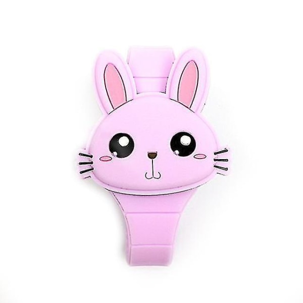 Lasten söpö Purple Rabbit sarjakuva LED elektroninen watch