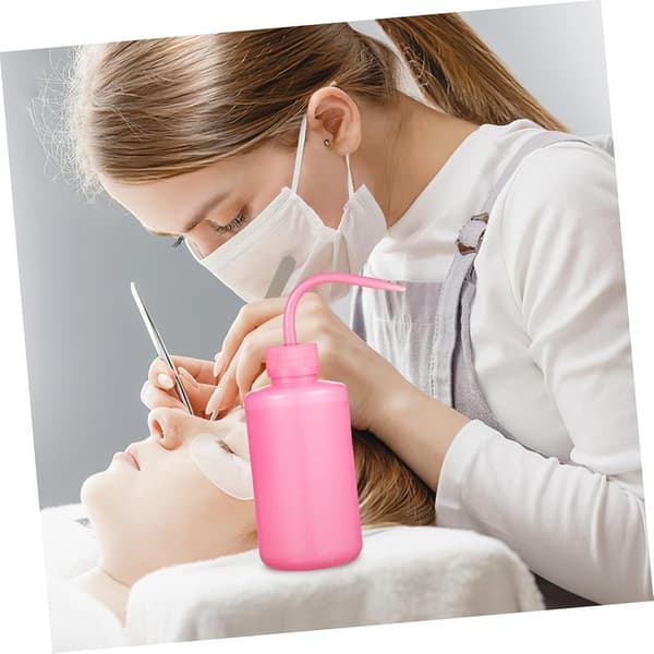 Ögonfranstvättflaskor med jämnt vätskeflöde Rosa 250 ml 2 st Plastklämflaskor Återanvändbara