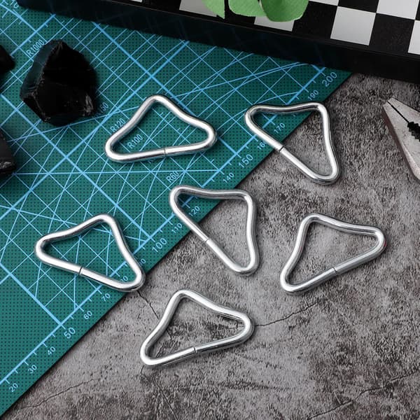 30 stk. trekantede metalringspænder til webbing-forbindelser, reservedele til trampolin