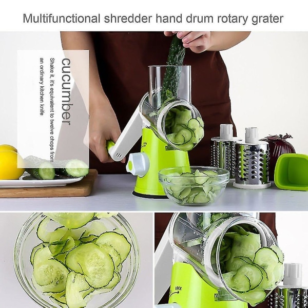 Multifunksjonell Grønnsaksskjærer Rotasjonsrive Slicer