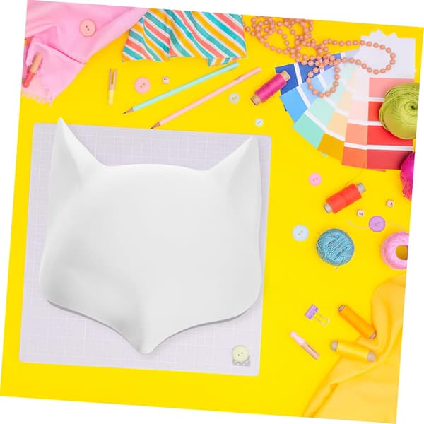 4 stk. tomme revemasker til Halloween DIY malbare maskerademasker