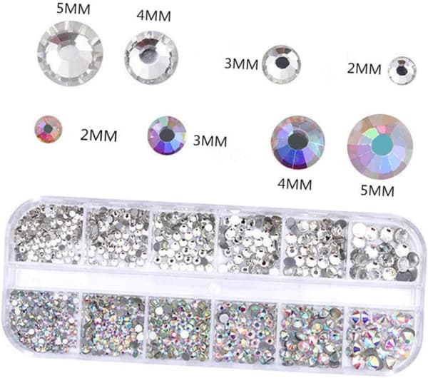 Flatback edelsten-rhinestone-pynt for smykker og negletilbehør til dekorasjoner og scrapbooking