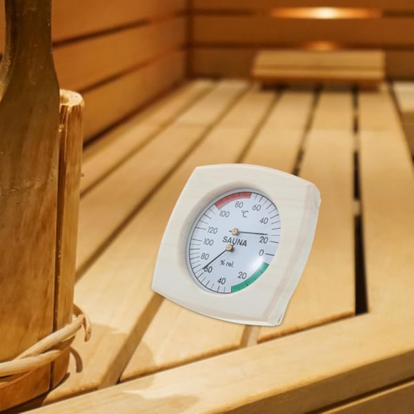 Dörrtemperaturmätare Bastu Hygrometer Termometer Fuktighetsmätare