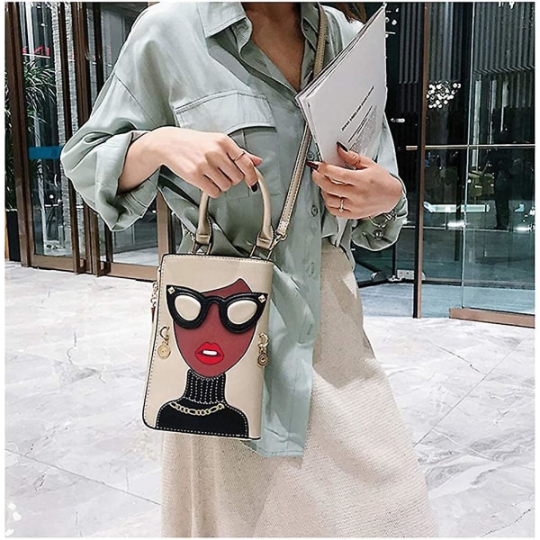 Nyhed Personlig Kvinders 3D Dame Designer Læder Top Håndtag Satchel Håndtasker Tote Pung