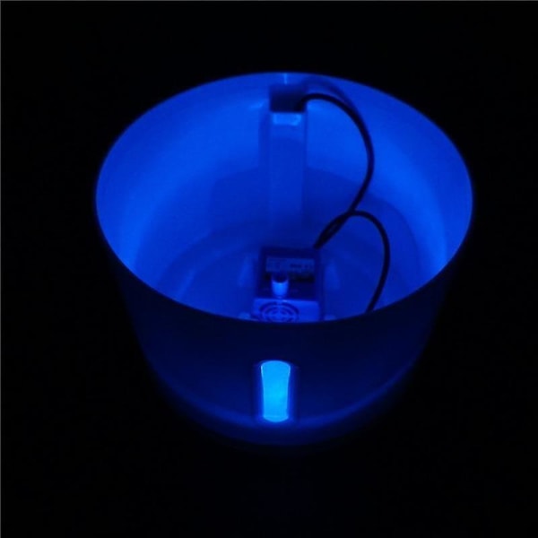 Automatisk Vandfontæne til Kat med Filter 2,4L USB LED Grå Dispenser