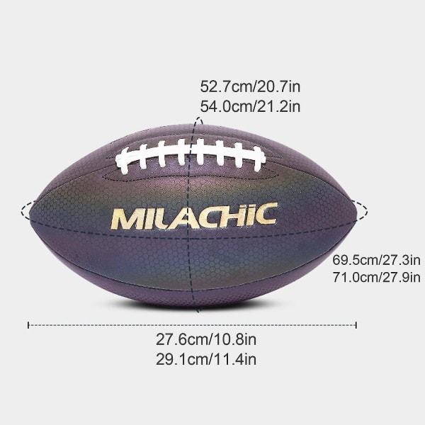 No.3 Holografinen hehkuva heijastava rugbypallo syttyy