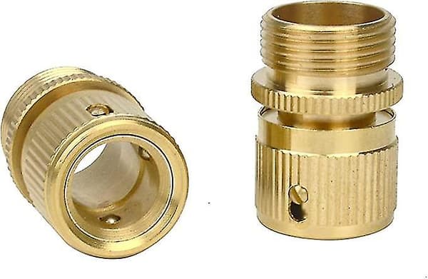 Messing Havehose Udvidbar Strækbeslag Haneadaptere Stik 2stk guld