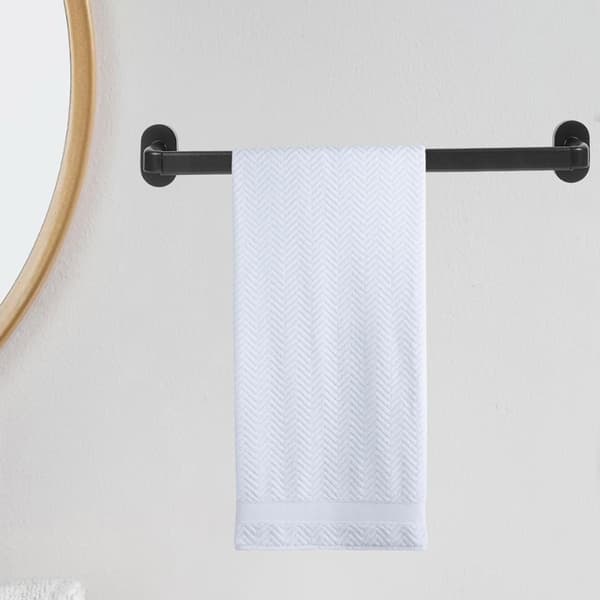 Veggmontert håndklestangorganisator tøffelstativ 48 cm elegant rustfritt stål multifunksjonell