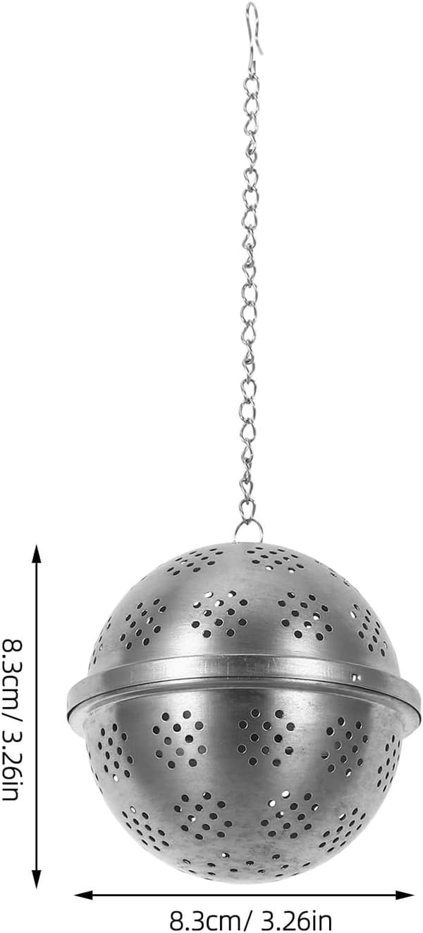 Tekuglefilter i rustfrit stål med krog, rigelig plads til løs te og krydderier
