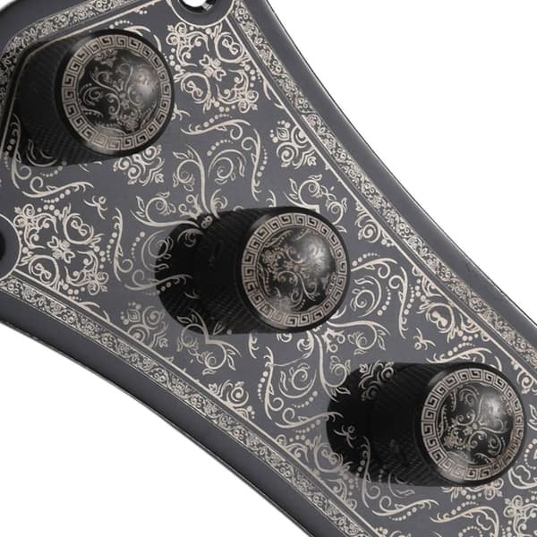 Gravyrpanel i aluminiumlegering för Jazzgitarr, kontrollpanel för Jazzgitarr