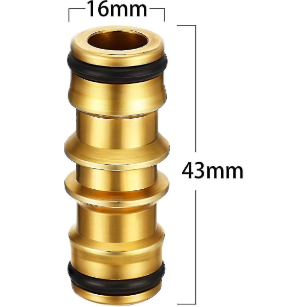 2-pakks Messing Hage Slangekobling For Zhanmai Hage Slangekran Hage Slangekoblinger Dobbel Han Slangekoblinger (Messing Dobbel Han Kobling) Crj