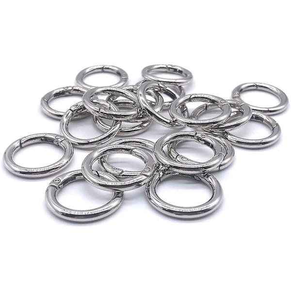 Zink Legering Rund Karabiner 20 Styk 28mm O-ring Hæk