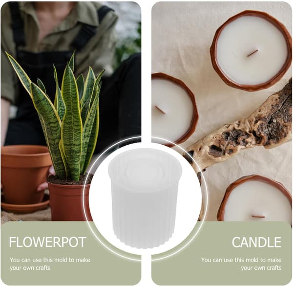 Stor silikonblomsterpottform for harpiksstøping DIY krystallgeometrisk sukkulentplanterform
