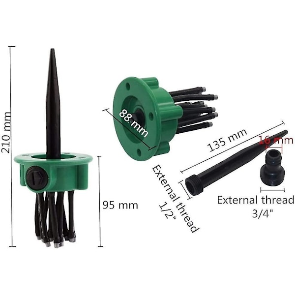 Plante Sprinkler Slange Sett 360 Grader Hage Automatisk Multi-vanning Sprinkler Plen Vanning Sprinkler Vanning Dyser Hageverktøy Og Utstyr