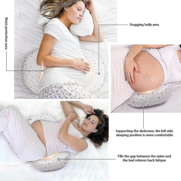 Raskaustyyny, porrastettu kiilatyyny raskaana oleville naisille, säädettävät irrotettavat pestävät tyynynpäälliset, tukityyny vatsalle,