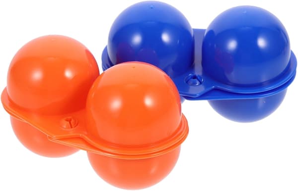2 stk. eggoppbevaringsveske Camping eggbeholder Rutenettdesign ABS-materiale Lett Bærbar