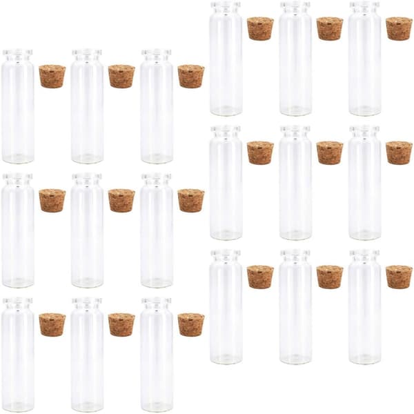 24 st DIY korkönskeflaskor Små önskeflaskor 18 ml glas med korkpropp