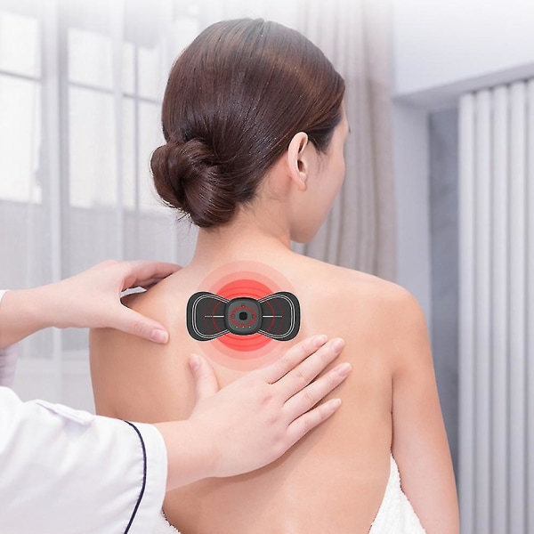 Trådløs Massager Mini Hals Sticker Usb Genopladelig Massage Sticker Smart Fysioterapi Cervikal Rygsøjle Body Massager Muskelafspændingsinstrument
